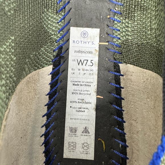 Rothy's The Loafer Flats Knit Camouflage Print Green Size 7.5 - Picture 16 of 16